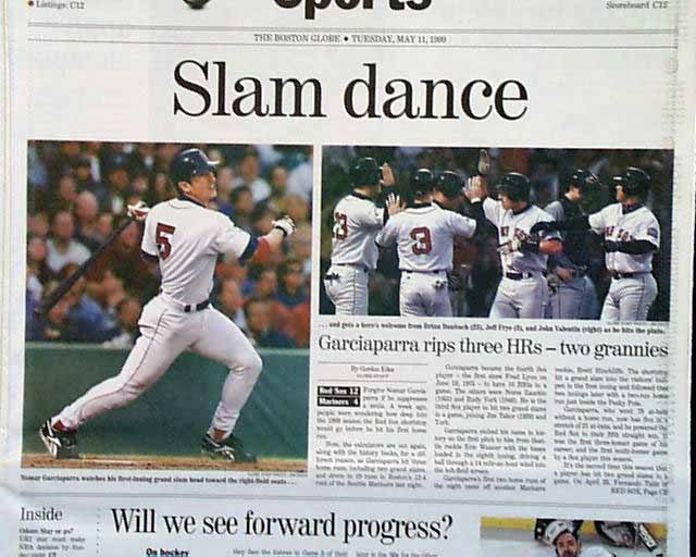 Nomar Garciaparra's two grand slams lead Red Sox - The Boston Globe