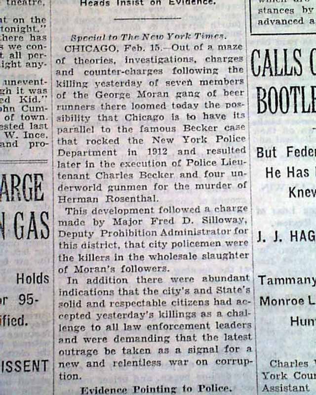 St. Valentine's Day massacre in 1929... - RareNewspapers.com