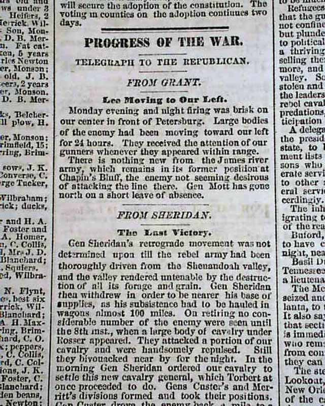 Battle of Tom's Brook, Virginia...