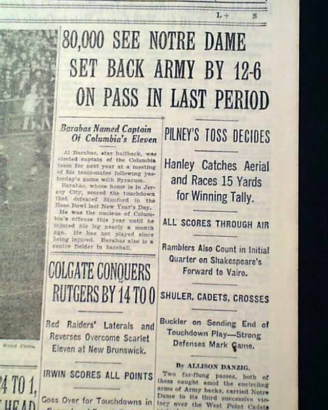 Army Cadets Vs. Notre Dame In 1934... - RareNewspapers.com