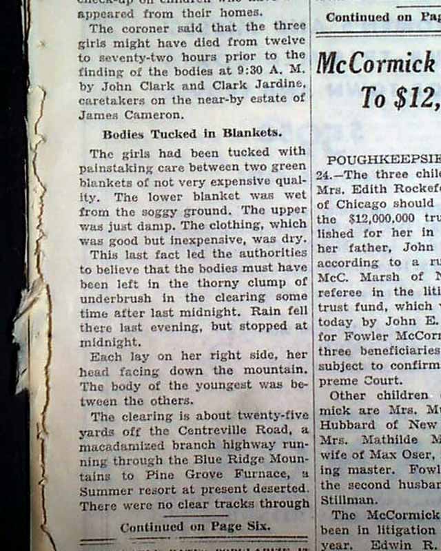 Babes in the Wood murder (Pine Grover Furnace)....