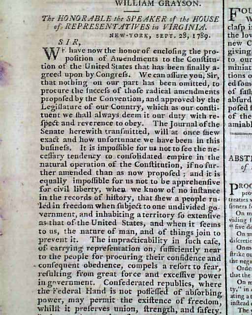 Amendments to the U.S. Constitution... - RareNewspapers.com
