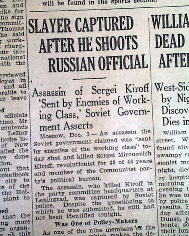 Image result for the assassination of sergei kirov