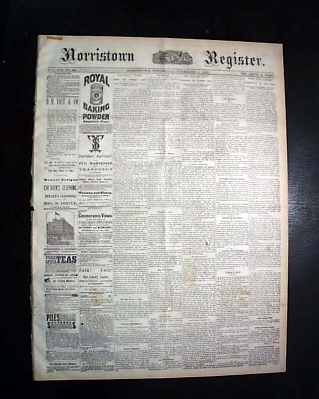 1883 Norristown, Pennsylvania...