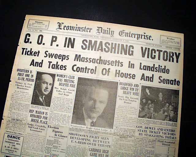 John F. Kennedy wins his first election... Begins a 63 year family political dynasty...
