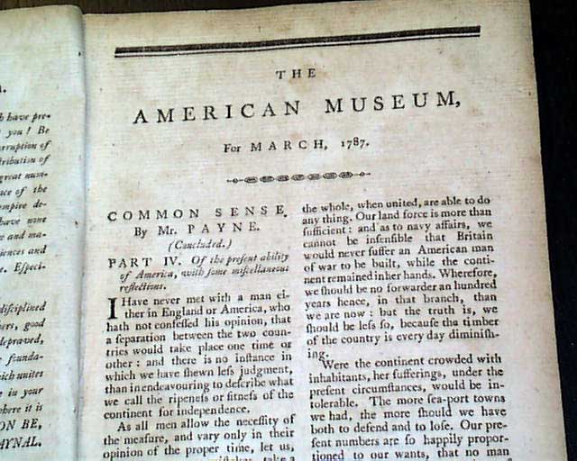 A portion of Paine's "Common Sense"...