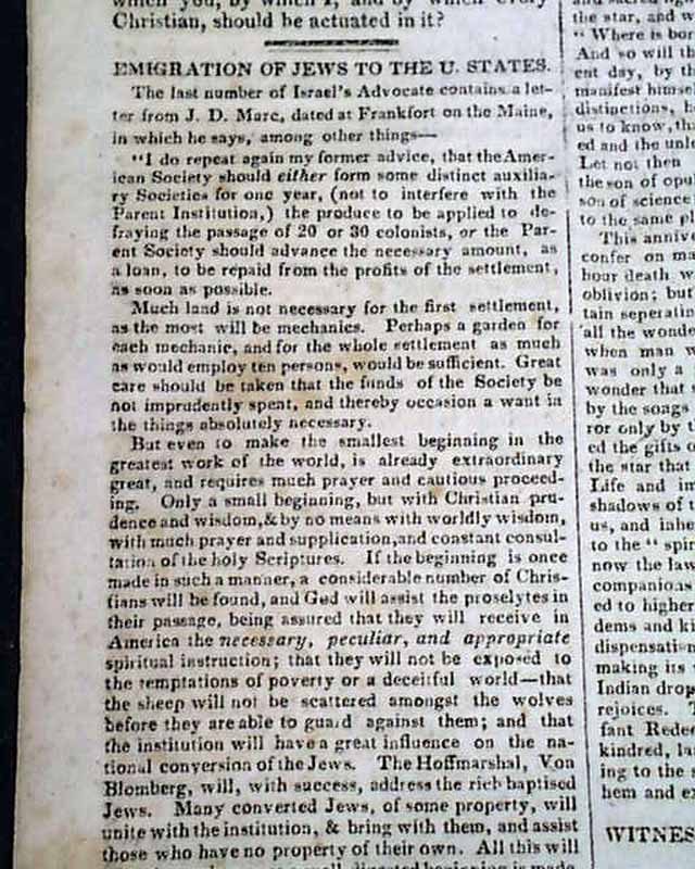 Jews emigrating to the United States...