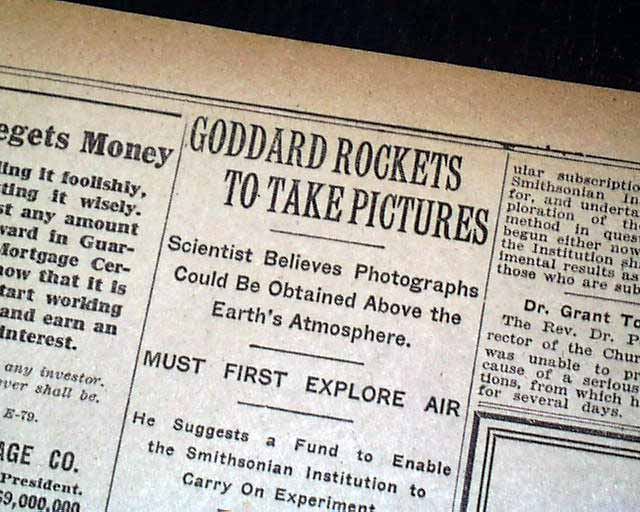 Robert Goddard.... early rockets.....