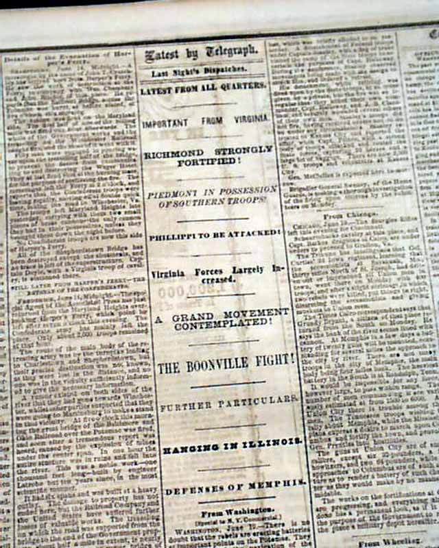 Battle of Boonville, in a Confederate newspaper...