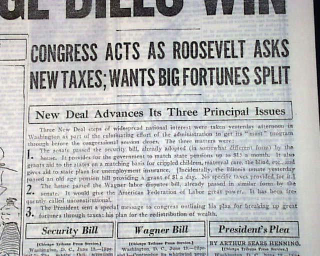 Social Security Act passes Senate in 1935...