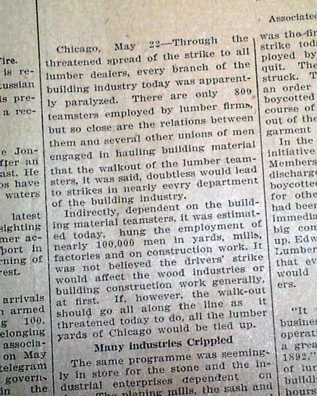 1905 Chicago teamsters' strike... - RareNewspapers.com