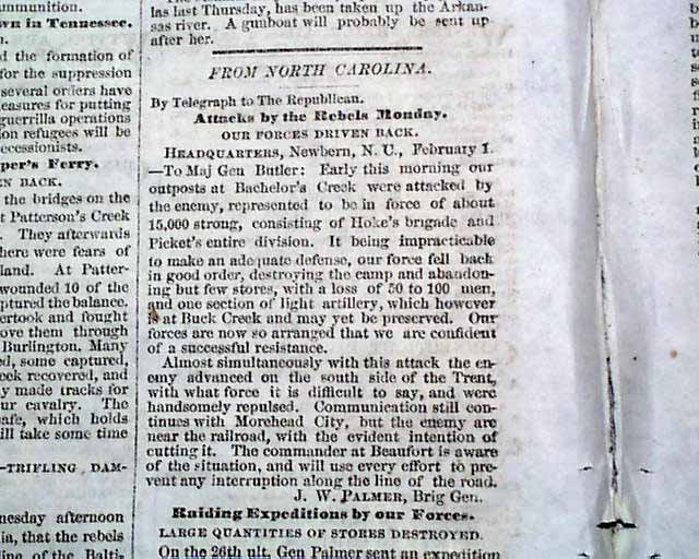 Jones County NC 1864 Civil War...