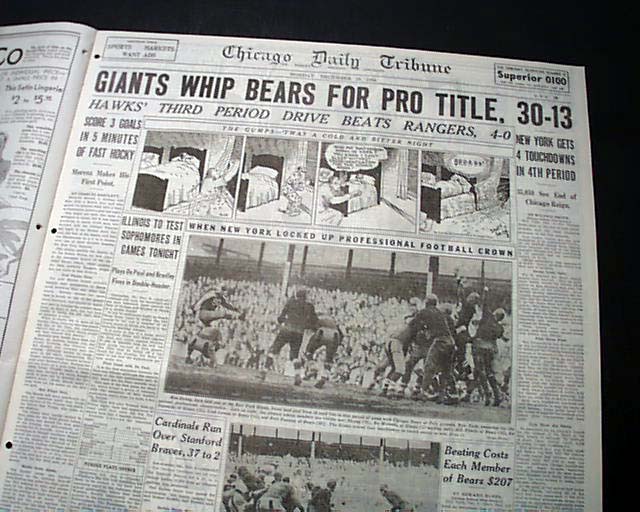 'The Sneakers Game' as the Giants beat the Bears 30-13 to win 1934 NFL  title – New York Daily News