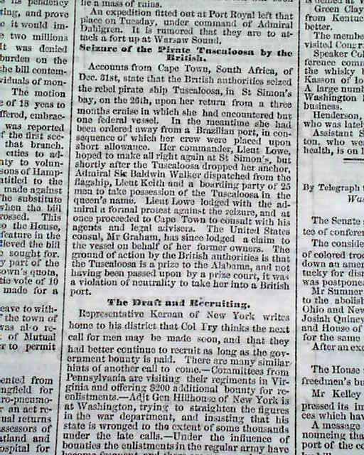 Occupation Of Florida 1864 Civil War... - RareNewspapers.com