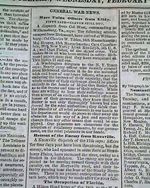 Occupation Of Florida 1864 Civil War... - RareNewspapers.com