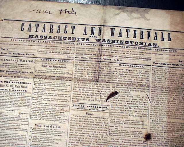 A temperance newspaper...