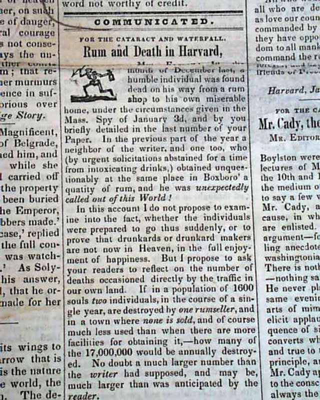 A temperance newspaper...