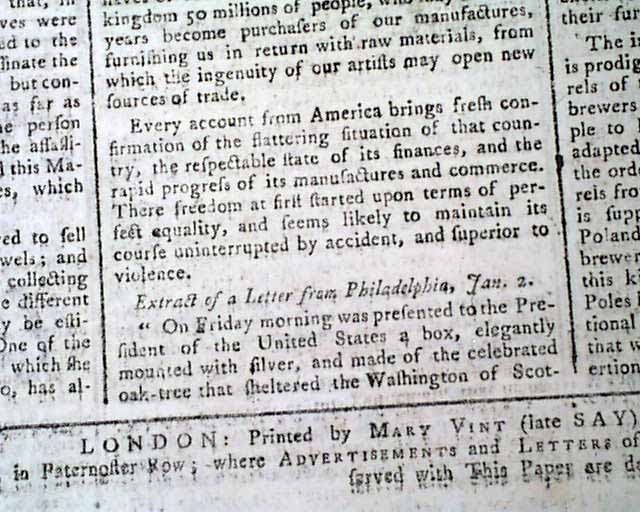 A gift to President Washington...