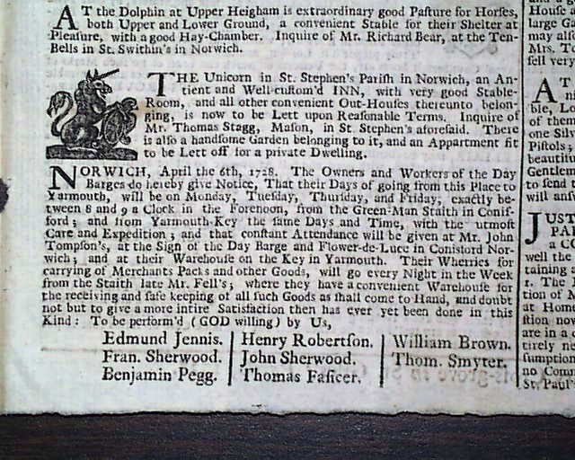 Very displayable Norwich newspaper...