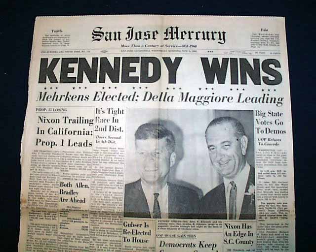 JFK Wins Election..... - RareNewspapers.com