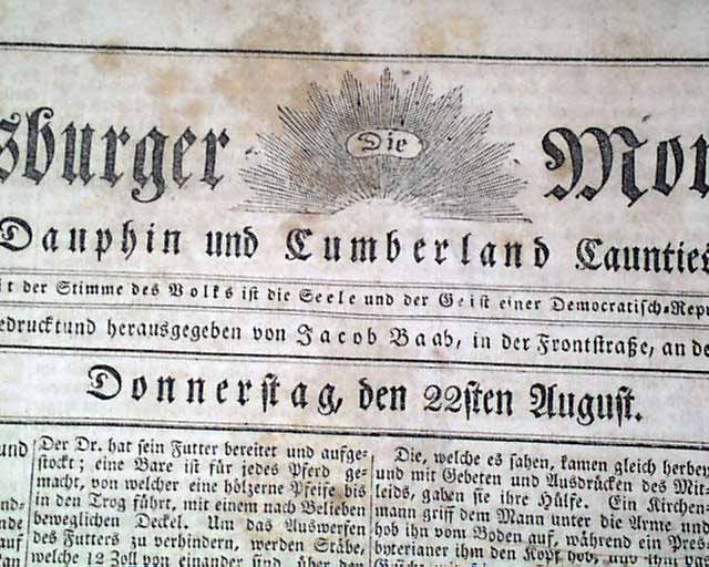German language newspaper from Harrisburg...