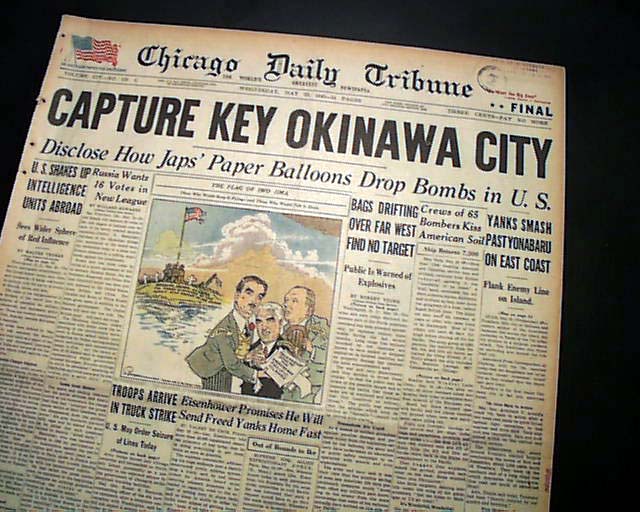 1945 Battle Of Okinawa Yonabaru RareNewspapers