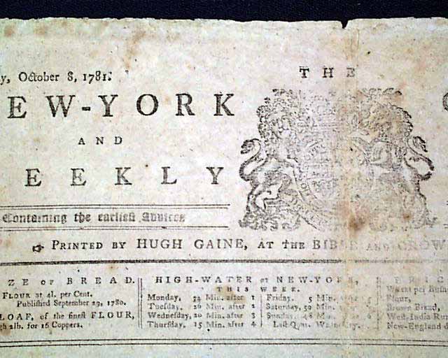 A Tory newspaper reporting on the closing moments of Cornwallis... -