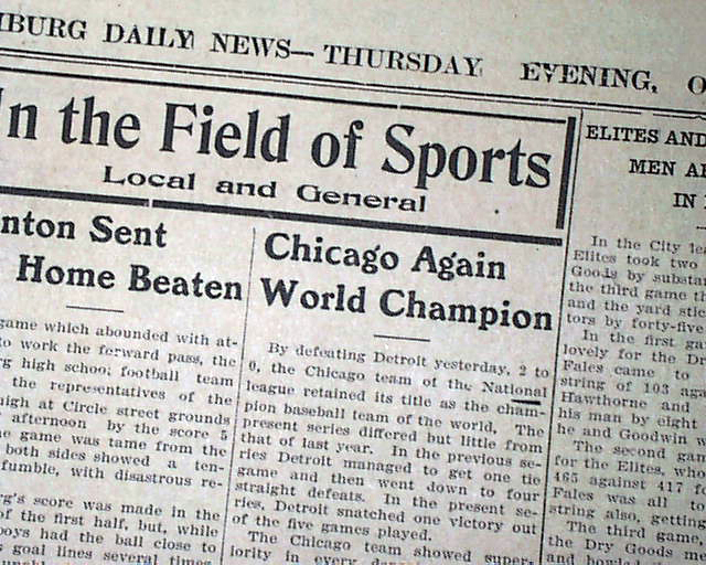 Chicago Cubs World Series Winners! The last time the Cubs won the World  Series in 1908 