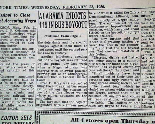 Rosa Parks bus boycott.. - RareNewspapers.com