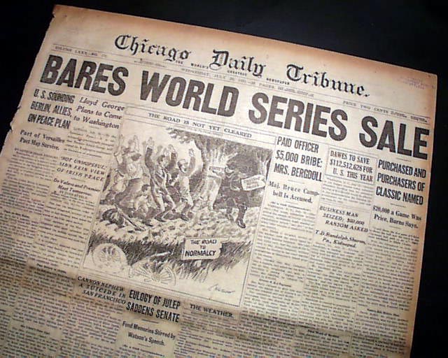 The trial of the "Black Sox" players continues...