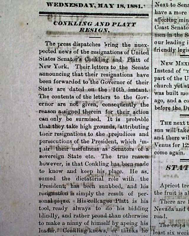 Old West Newspaper From Tuscarora Nevada......