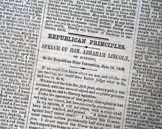 abraham-lincoln-s-famous-house-divided-speech-rarenewspapers