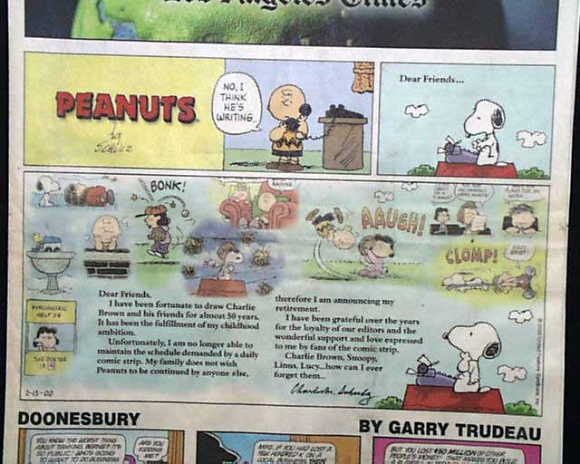 The peanuts comic strips fist appearence