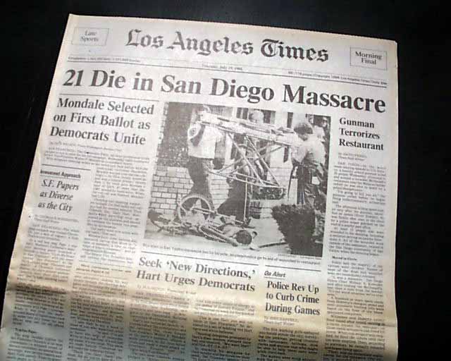 1984 San Ysidro McDonald's massacre...