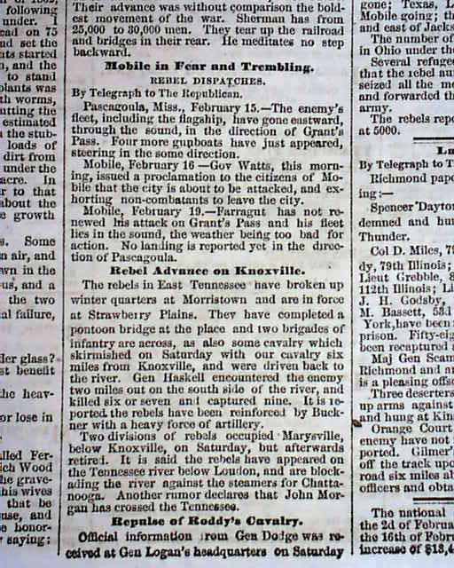 Quitman MS 1864 Civil War...