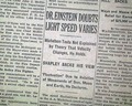 Albert Einstein on speed of light.... - Image 1