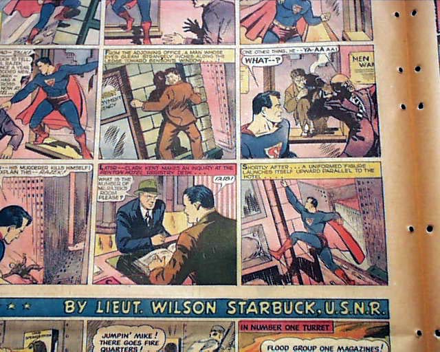Superman color comic strip (#10) from the first year of publication ...