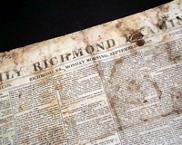 Battle of Antietam, from the capital of the Confederacy...