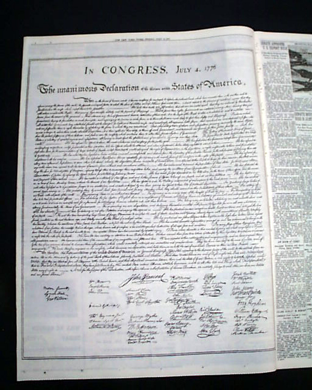 July 4, 1947 Declaration of Independence...