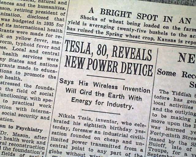 Nikola Tesla...  Chuck Klein hits 4 homers...  