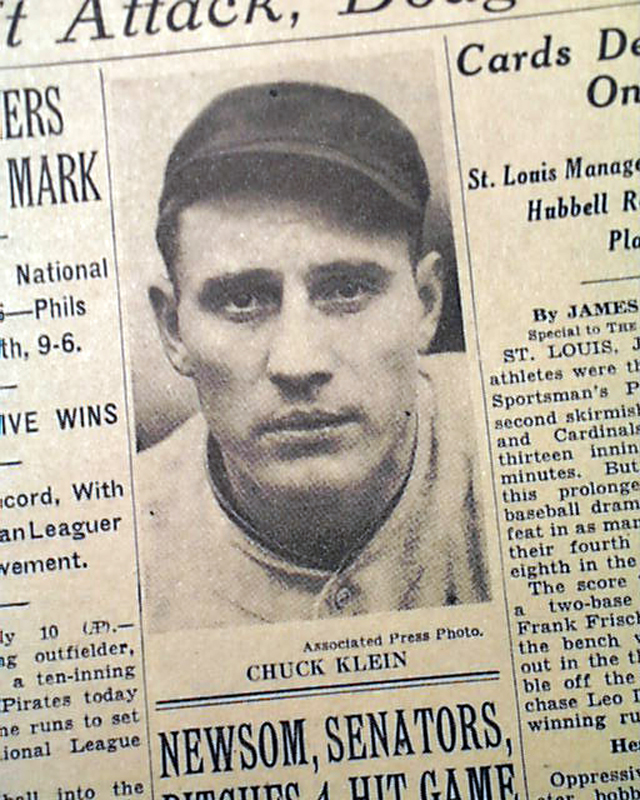 Chuck Klein Hits Four Home Runs in One Game, July 10, 1936 #shorts