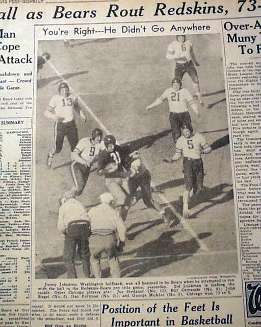 Vintage NFL (Long Gone) - 'Chicago Bears, 1940 World Champions