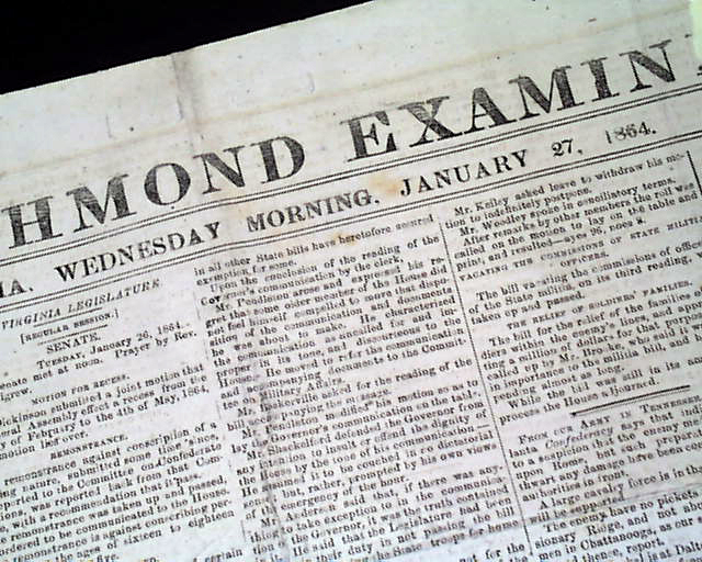 Editorial comment on Confederate actions in the war...