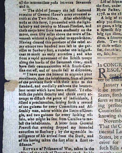 The British capture Savannah in the Revolutionary War