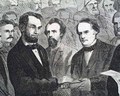Lincoln is inaugurated...    Graphic print on the front page...   - Image 1