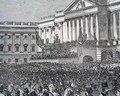 Lincoln is inaugurated...    Graphic print on the front page...   - Image 5