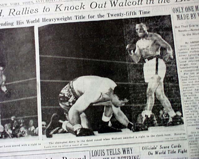 Joe Louis vs. Jersey Joe Walcott...