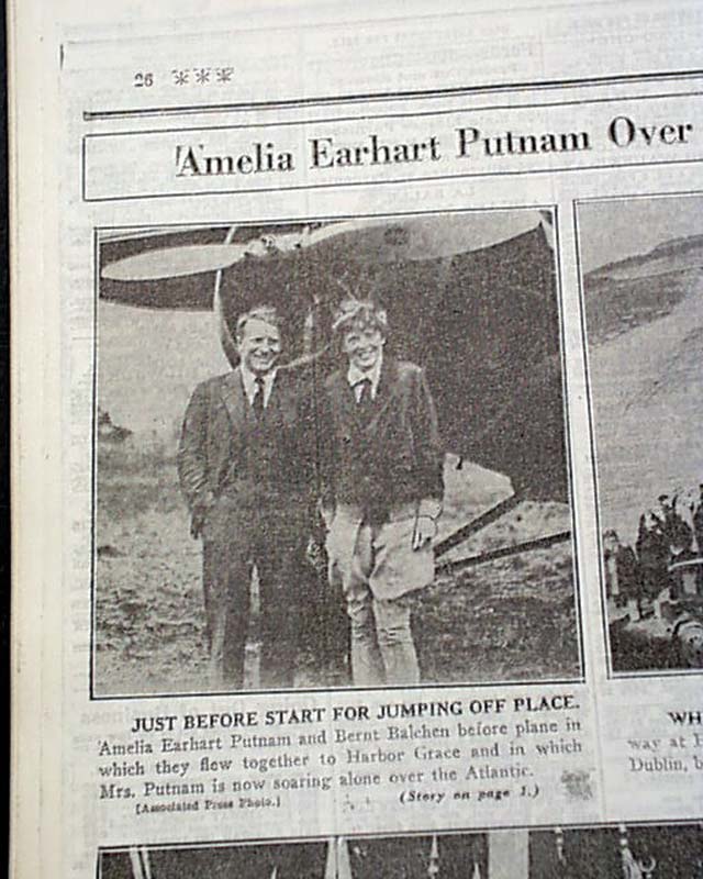 Amelia Earhart Flies Solo Across The Atlantic In 1932 