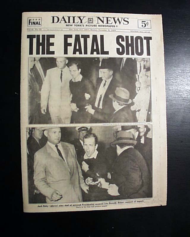 Lee Harvey Oswald is shot to death... - RareNewspapers.com