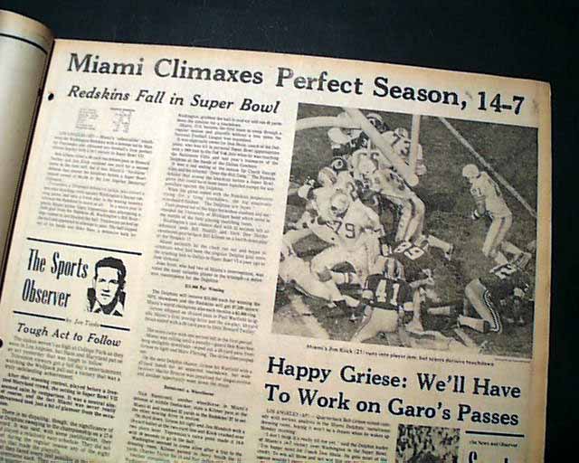 1972 Miami Dolphins The Perfect Season